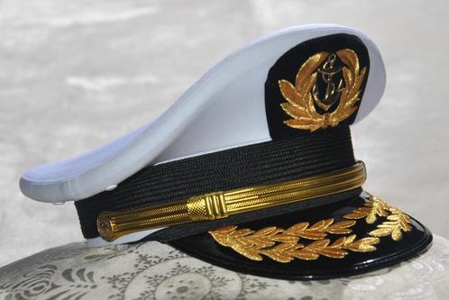 Képi Capitaine Marine civile - Casquette marin, Verzamelen, Scheepvaart, Nieuw, Motorboot of Zeilboot, Ophalen of Verzenden