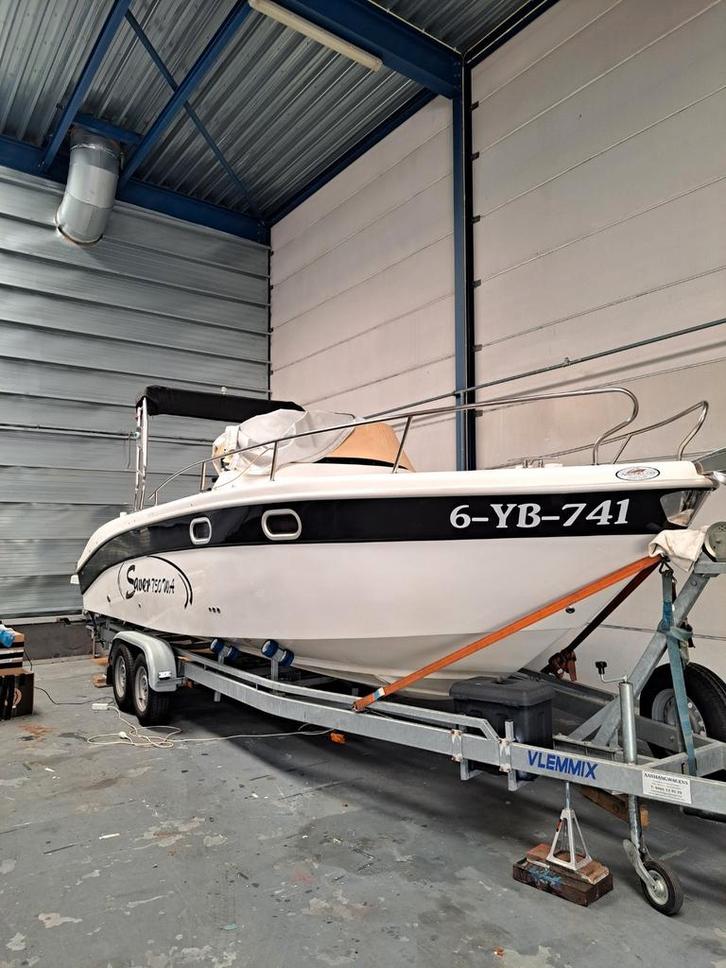Saver750WA met mercury 250pk, Watersport en Boten, Overige Watersport en Boten, Zo goed als nieuw, Ophalen