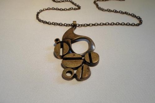 Jorma Laine Finland Bronzen Ketting Design, Handtassen en Accessoires, Antieke sieraden, Ketting, Brons, Ophalen
