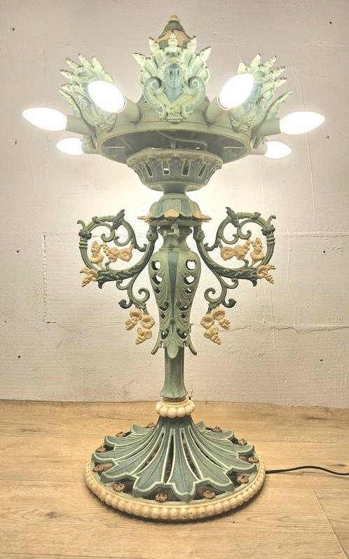 Gietijzeren Victoriaanse gietijzeren vloerlamp art nouveau, Antiek en Kunst, Antiek | Verlichting, Ophalen of Verzenden