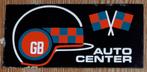 Vintage sticker GB Auto Center retro autocollant, Auto of Motor, Ophalen of Verzenden, Zo goed als nieuw