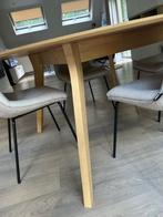 Ronde eiken tafel 150 cm, Ophalen, Gebruikt, 100 tot 150 cm, Vier personen
