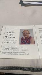 1944/2015, Verzamelen, Bidprentjes en Rouwkaarten, Ophalen of Verzenden, Bidprentje