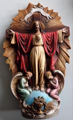H Parentani - statue religieuse - plâtre - Jésus, Antiquités & Art, Antiquités | Objets religieux, Enlèvement