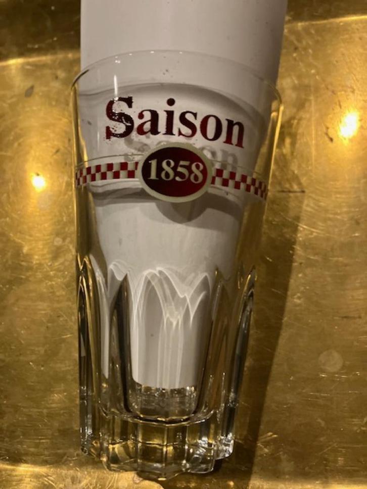 6 NIEUWE GLAZEN SAISON 1858 BROUWERIJ DU BOCQ 25 CL., Verzamelen, Glas en Drinkglazen, Nieuw, Bierglas, Ophalen of Verzenden