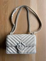 Ecru lederen handtasje van Pinko, Handtassen en Accessoires, Tassen | Damestassen, Ophalen of Verzenden, Zo goed als nieuw, Wit