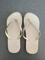 Gouden glitter teenslippers - maat 37/38, Ophalen of Verzenden, Meisje