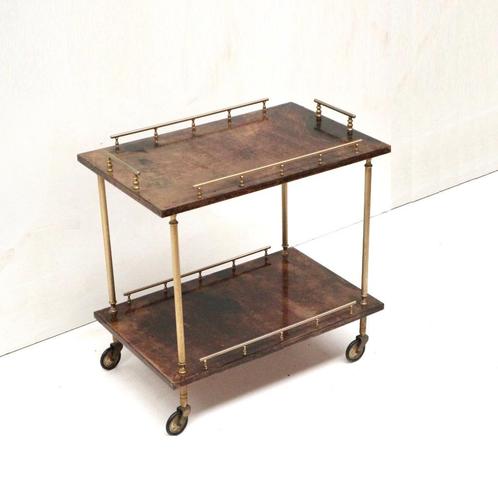Chariot de bar / table d'appoint vintage design italien des, Maison & Meubles, Tables | Tables d'appoint, Enlèvement ou Envoi