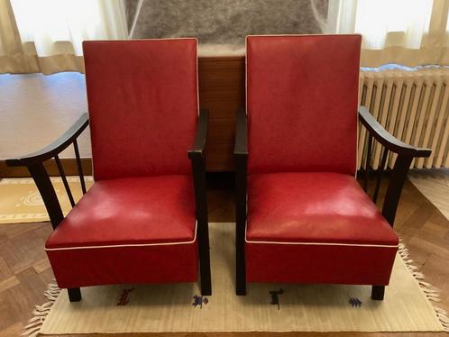2 sièges vintage, Maison & Meubles, Canapés | Salons, Utilisé, Une personne, Moins de 150 cm, Moins de 75 cm, Bois, Enlèvement