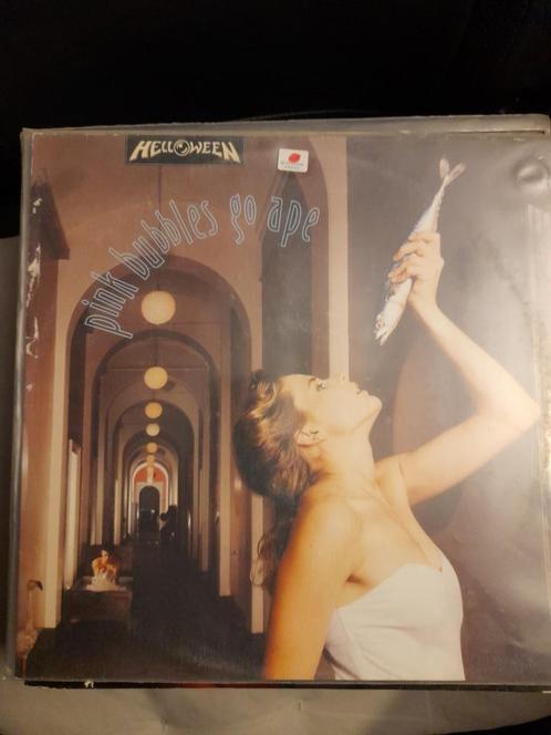lp - helloween - pink bubbles go ape, Cd's en Dvd's, Vinyl | Hardrock en Metal, Gebruikt, Ophalen of Verzenden