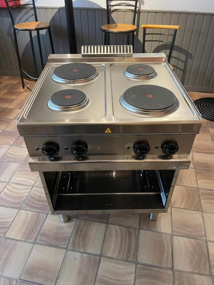 Fourneau électrique 4 plaques rondes sur armoire 3x400 neuf, Elektronische apparatuur, Fornuizen, Nieuw, Tussenbouw, Elektrisch