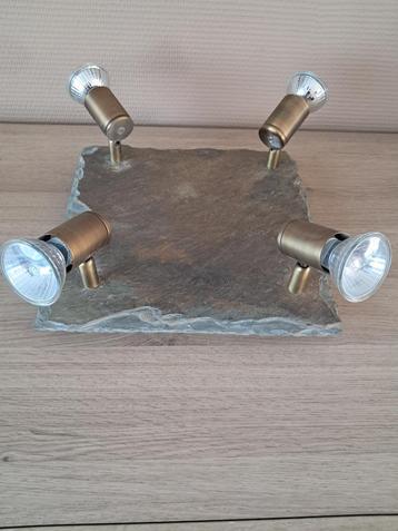 Lucide plafond en wandspot met natuursteen beschikbaar voor biedingen