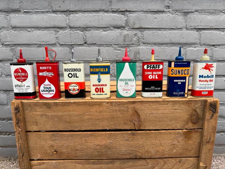 Zeldzame mini handy oil olie blikken, Verzamelen, Merken en Reclamevoorwerpen, Gebruikt, Verpakking, Ophalen of Verzenden