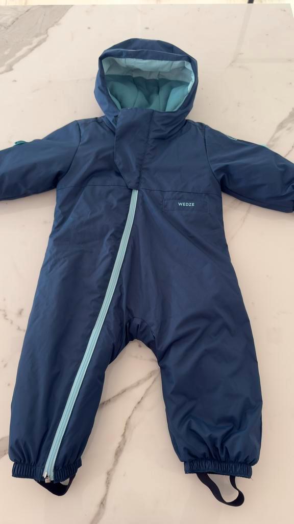 WEDZE Skipak 76cm tot 81cm waterdicht marineblauw, Kinderen en Baby's, Babykleding | Maat 80, Zo goed als nieuw, Jongetje of Meisje