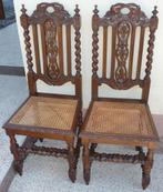 2 Chaises de salle à manger en chêne massif, Antiek en Kunst, Antiek | Meubels | Stoelen en Sofa's, Ophalen