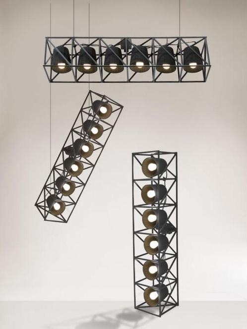 2 Grote SELETTI hang- vloerlampen MAGINI, Huis en Inrichting, Lampen | Hanglampen, Nieuw, 75 cm of meer, Metaal, Stof, Ophalen of Verzenden
