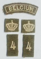 Ensemble insignes homogènes volontaire Belge au Royaume-uni, Verzenden, Landmacht, Embleem of Badge