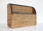 Vintage magazine holder - Rieten Krantenbak, Huis en Inrichting, Woonaccessoires | Krantenbakken en Lectuurbakken, Ophalen of Verzenden