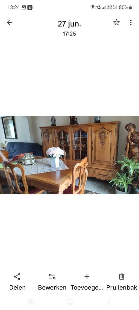 Eetkamer in eik, Huis en Inrichting, Complete eetkamers, Ophalen