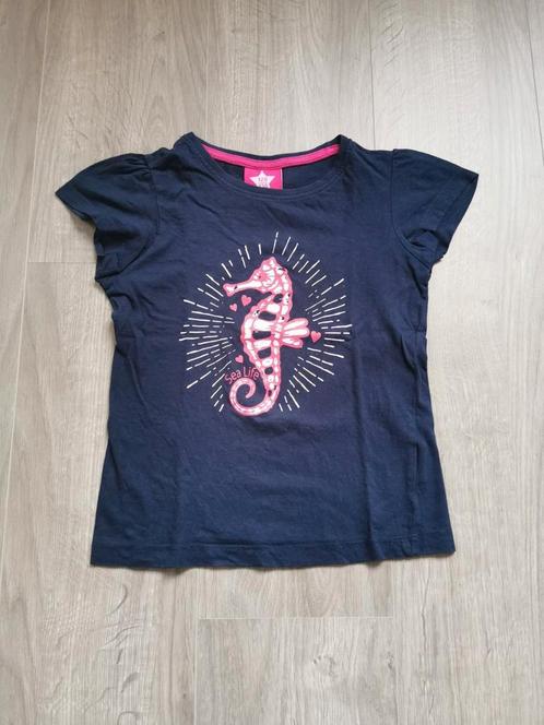 T-shirt zeepaardje - maat 128/134, Kinderen en Baby's, Kinderkleding | Maat 128, Zo goed als nieuw, Meisje, Shirt of Longsleeve