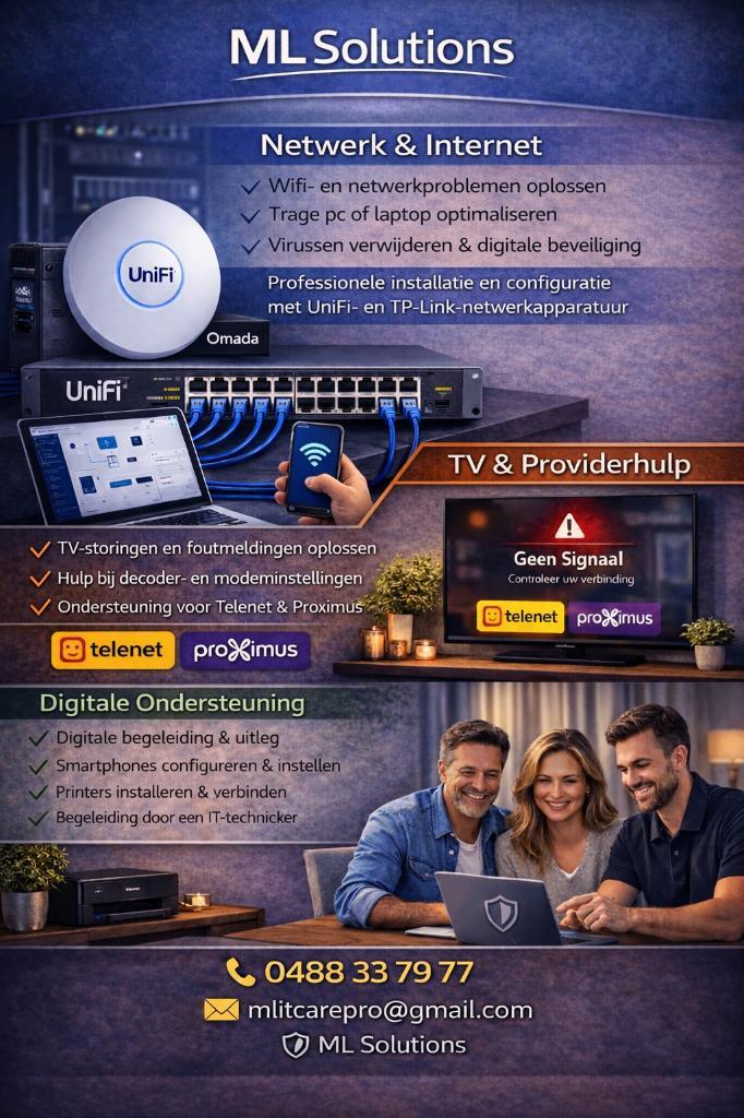 Computer & Laptop– Wifi-optimalisatie en IT-support aan huis, Diensten en Vakmensen, Computer en Internet experts, Beveiliging en Viruspreventie