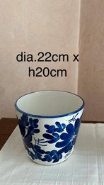 Pot de fleurs – Ø 22 cm, H 20 cm – en bon état, Overige materialen, Rond, Binnen, Ophalen of Verzenden