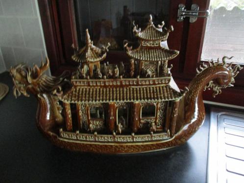 ANTIQUE CEREMON CHINOIS VINTAGE VINTAGE VAISSEAU, Antiquités & Art, Antiquités | Porcelaine, Enlèvement