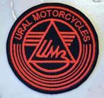 Patch Ural Motorcycles Zwart/Rood - 76 x 76 mm, Enlèvement ou Envoi, Neuf