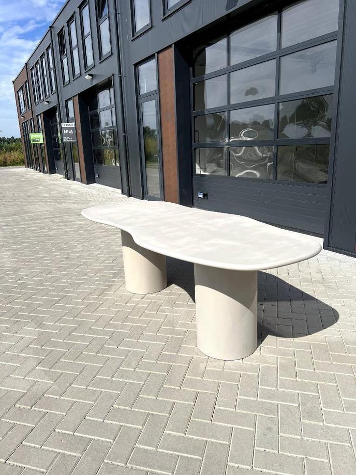 Organische eettafel 96x240x76 cm Japandi stijl, Huis en Inrichting, Tafels | Eettafels, Nieuw, 50 tot 100 cm, 200 cm of meer, Vijf personen of meer