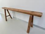 Zeer mooi vintage bankje uit verweerd olmhout, Huis en Inrichting, Ophalen, Zo goed als nieuw, Hout