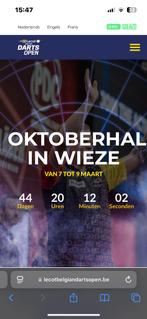 Lecot Belgium darts open 2 tickets!! (Wieze), Tickets en Kaartjes, Evenementen en Festivals