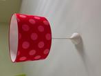 Lampenkap rood met roze cirkels, Huis en Inrichting, Lampen | Lampenkappen, Ophalen, Zo goed als nieuw, Rood