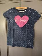 Donkerblauw T-shirt stippen & Girl Power – meisjes maat 146, Kinderen en Baby's, Ophalen, Gebruikt, Meisje, Shirt of Longsleeve