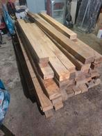 Gedroogde beuken balken +-53 Stuks, Doe-het-zelf en Bouw, Ophalen, Zo goed als nieuw, 200 tot 250 cm, 50 mm of meer