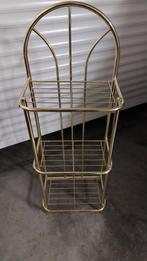 Petite étagère d'appoint métal doré originale vintage, Ophalen