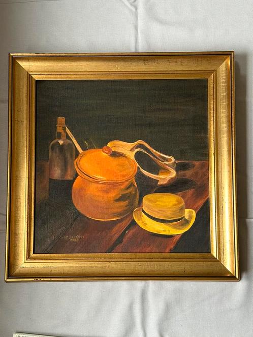 Stilleven klompen en hoed, Antiek en Kunst, Kunst | Schilderijen | Klassiek, Ophalen