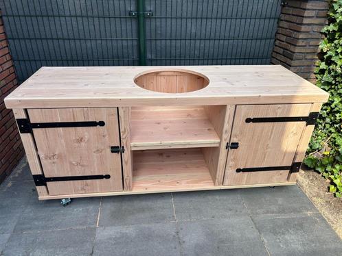 Uniek meubel voor kamado, BBQ van douglas of steigerhout, Tuin en Terras, Buitenkeukens, Nieuw, Ophalen