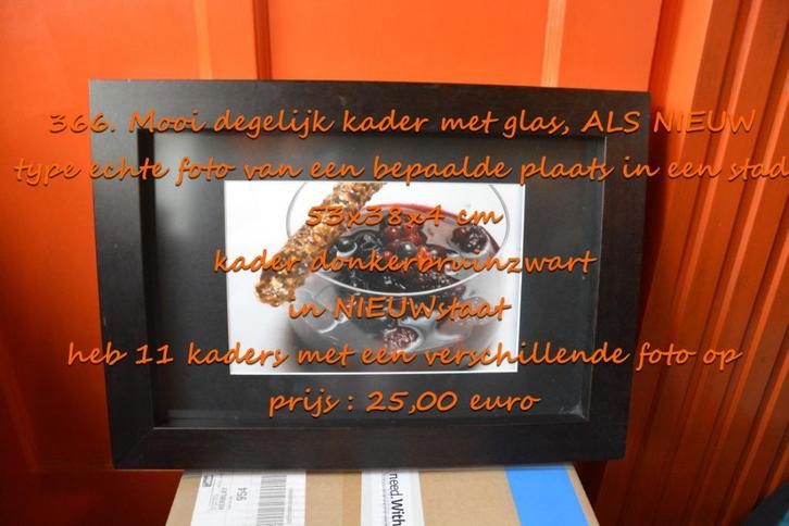 366. Mooi degelijke kader met glas, ALS NIEUW, Huis en Inrichting, Woonaccessoires | Lijsten, Zo goed als nieuw, Minder dan 50 cm