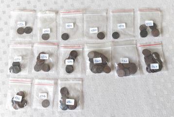 125 munten van 1 cent (van 1870 tot 1914) beschikbaar voor biedingen