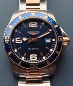 T.K. z.g.a.n. Longines HydroConquest two tone (Blauw) 2023., Handtassen en Accessoires, Horloges | Heren, Overige merken, Overige materialen