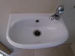 handwasbakje wit porselein met Grohe koudwaterkraan, Doe-het-zelf en Bouw, Ophalen, Gebruikt, Wastafel