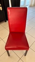 8 chaises rouges en cuire, Maison & Meubles, Chaises, Enlèvement, Comme neuf