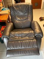 Hukla leder relax zetel (defect / gratis), Huis en Inrichting, Fauteuils, Ophalen, Zo goed als nieuw