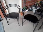 4 metalen stoelen, Huis en Inrichting, Stoelen, Ophalen, Zo goed als nieuw