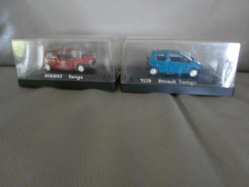 2 Renault Twingo miniatures, Collections, Jouets miniatures, Utilisé, Enlèvement ou Envoi