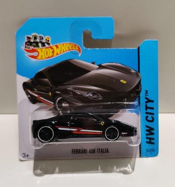 Hot Wheels Ferrari 458 Italia Zwart (uit 2014) beschikbaar voor biedingen