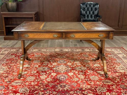 Vintage klassiek Engels bureau (schrijftafel) #489, Huis en Inrichting, Bureaus, Zo goed als nieuw, Bureau, Ophalen of Verzenden