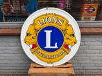 LIONS International emaille reclamebord, Verzamelen, Ophalen, Gebruikt, Reclamebord