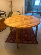Table ronde en bois massif, 100 à 150 cm, Quatre personnes, Rond, Comme neuf