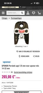 Uponor persbek 25mm, Ophalen of Verzenden, Zo goed als nieuw